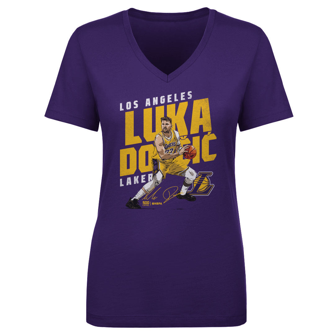 Luka Doncic Los Angeles Lakers Slant WHT