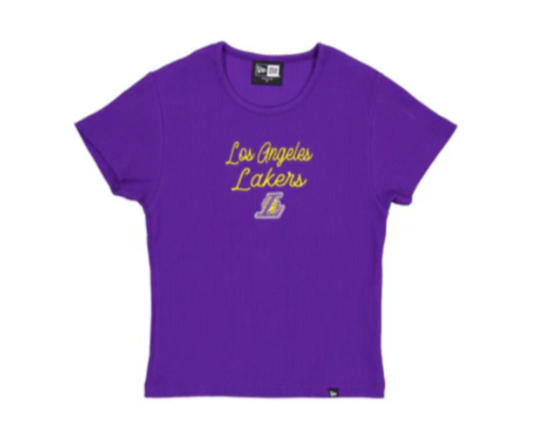 Lakers Women's Pinstripe SS Tee