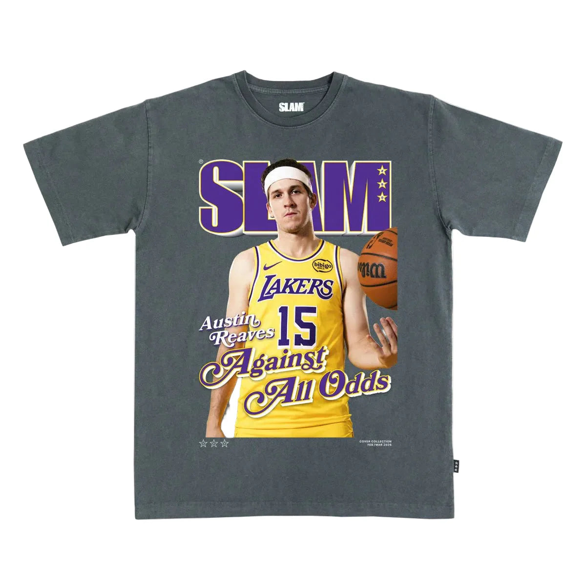 Austin Reaves Slam Cover Tee Charcoal